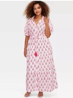 Roller Rabbit x Target - Short Sleeve Maxi Dress Pink